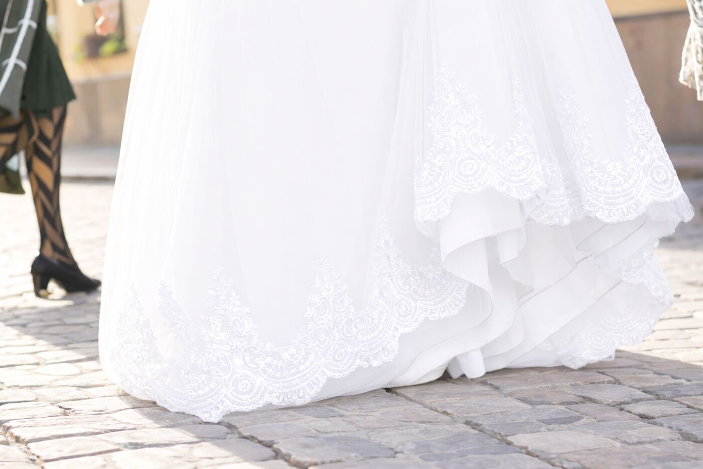 Wedding dress after professional cleaning